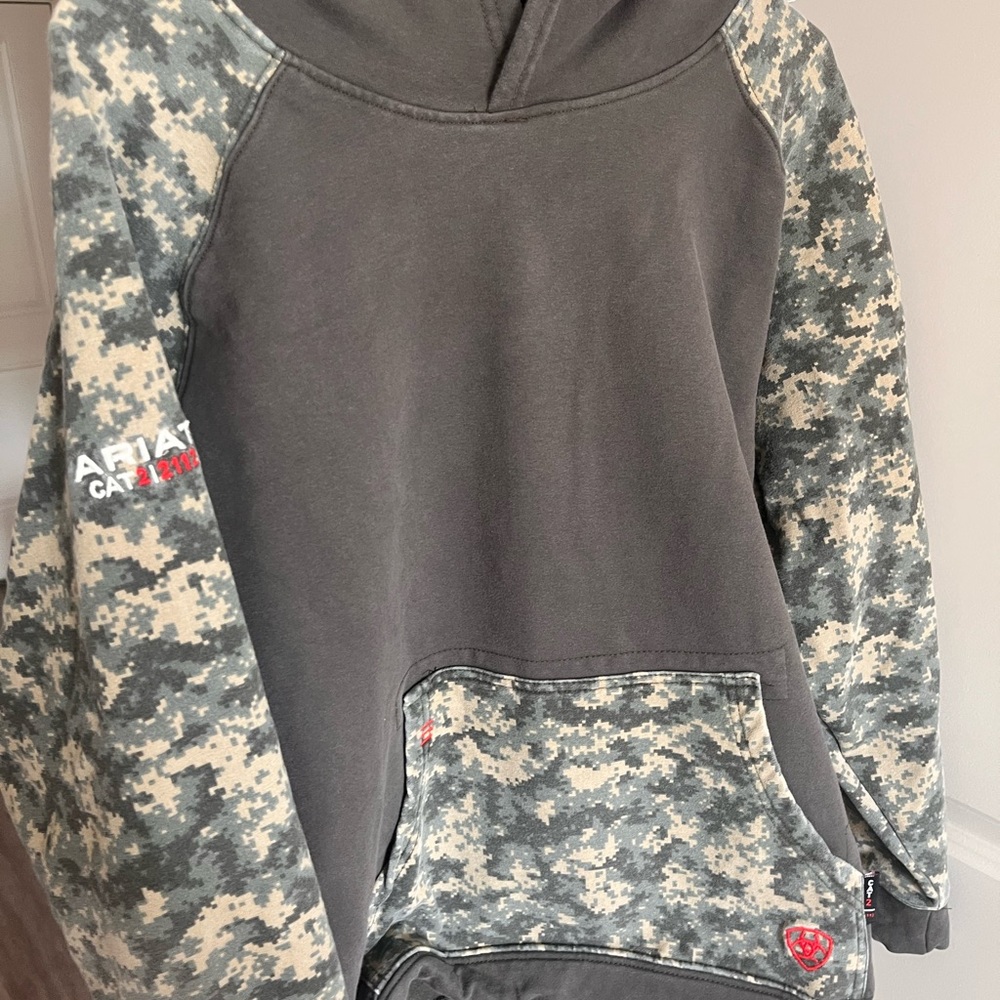Ariat Black Hoodie with Digital Camo Sleeves